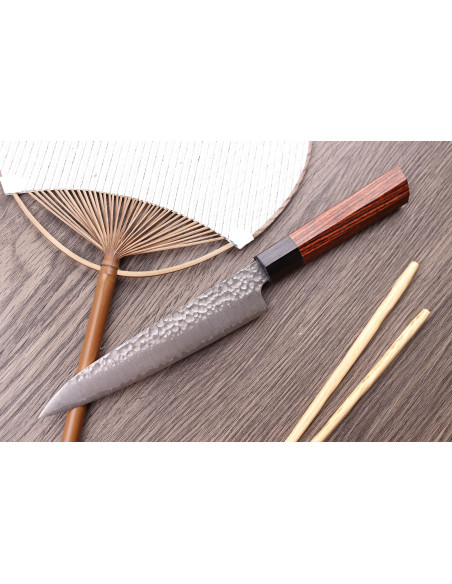 Kanetsugu Heptagon Uto hamrad japansk universalkniv 15cm