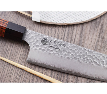 20cm Kanetsugu Heptagon Uto martillado cuchillo de chef japonés 2