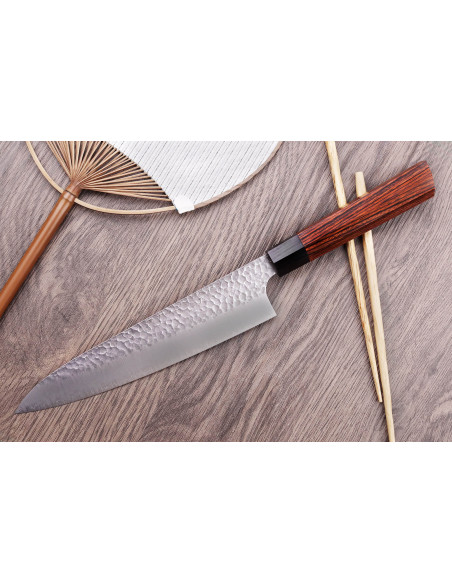 Kanetsugu Heptagon Uto hamrad japansk kockkniv 20cm