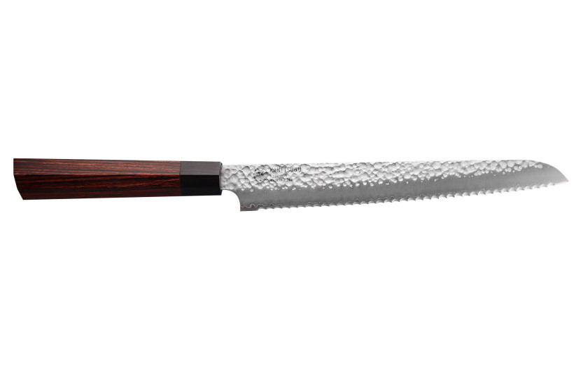 Coltello da pane giapponese martellato Kanetsugu 21 cm