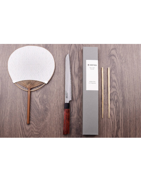 Japanisches Brotmesser Kanetsugu gehämmert 21cm