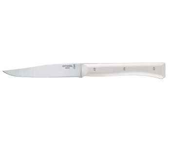 Opinel Facette -pöytäveitset, 4 kpl VittEr® valkoinen kahva 11cm sileä ruostumattomasta teräksestä valmistettu terä. 2