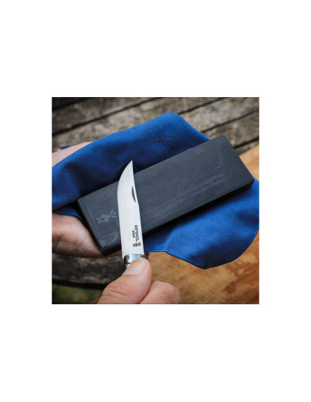 Kit de mantenimiento para cuchillos Opinel piedra + aceite + paño de microfibra