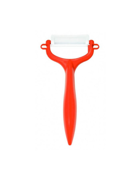 Kyocera 11cm knife and vertical peeler set, red handle