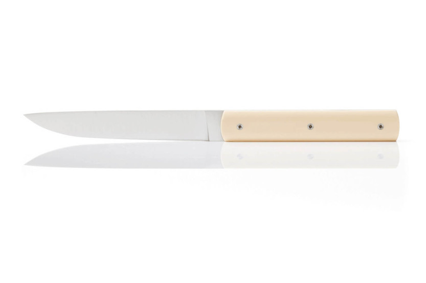Set di 4 coltelli da tavola Perceval 888 in stile avorio fatti a mano