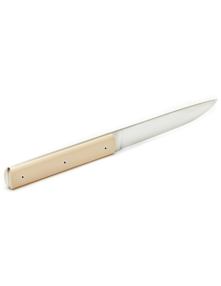 Set om 4 Perceval 888 handgjorda bordsknivar, elfenbensstil