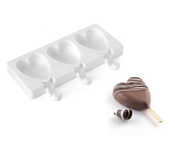 Silikomart Mini Heart iskremform - 3 hulrom