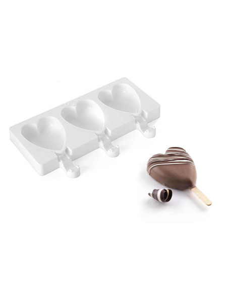 Silikomart Mini Heart jäätelömuotti - 3 onteloa