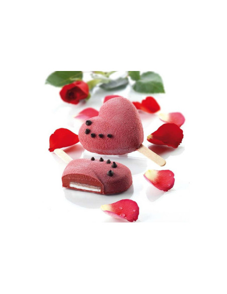 Silikomart Mini Heart jäätelömuotti - 3 onteloa