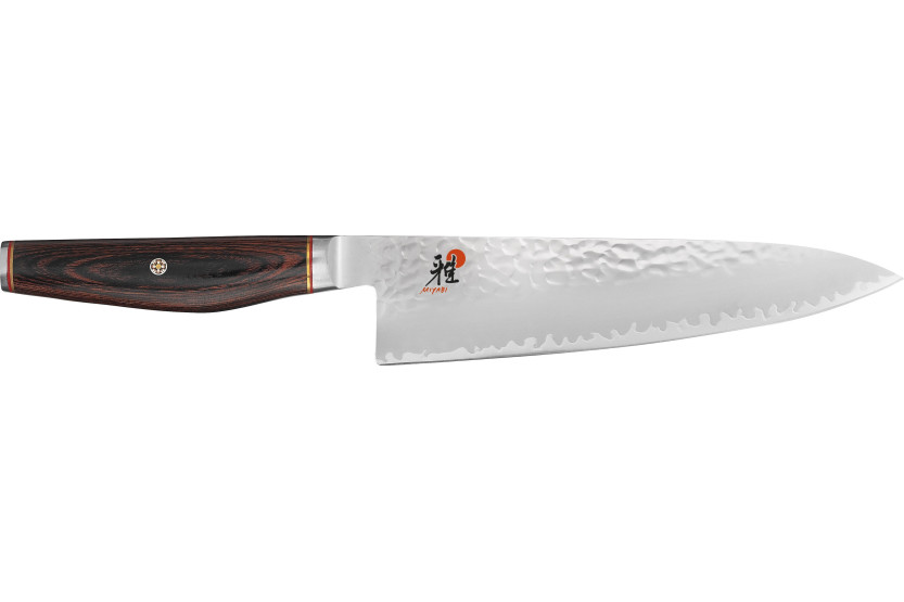 Miyabi 6000MCT Japans koksmes 20cm gehamerd lemmet + Pakka handgreep