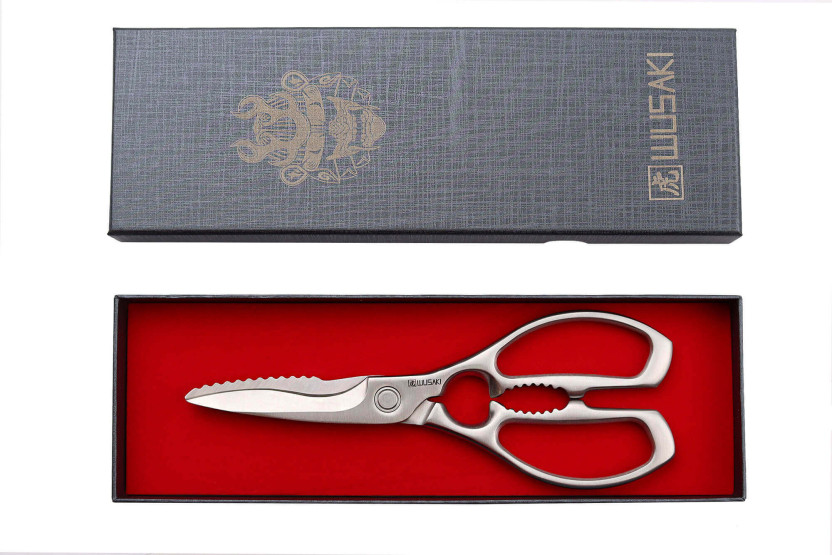Wusaki kitchen scissors semi-serrated blade + integrated nutcracker 22,5cm