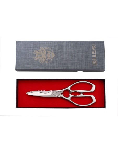Wusaki kitchen scissors semi-serrated blade + integrated nutcracker 22,5cm
