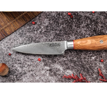 Wusaki Fujiko 10CR Damaskus 9 cm skrællekniv 2