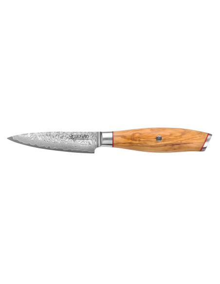Faca de aparar em damasco Wusaki Fujiko 10CR 9cm