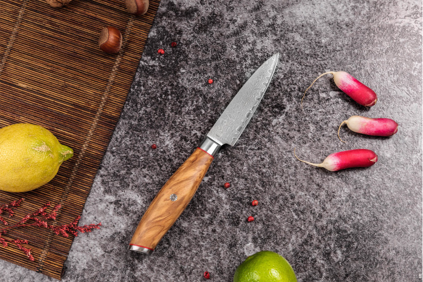 Conjunto de 2 facas Wusaki Fujiko 10CR damasco Chef + Aparar Facas Chef + Aparar