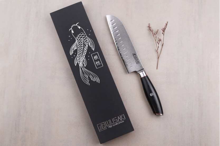 faca santoku 18cm Wusaki Fujiko Preto 10CR