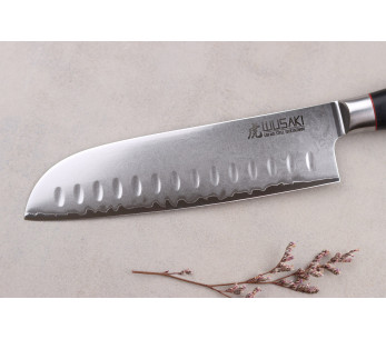 santoku mes 18cm Wusaki Fujiko Zwart 10CR 2