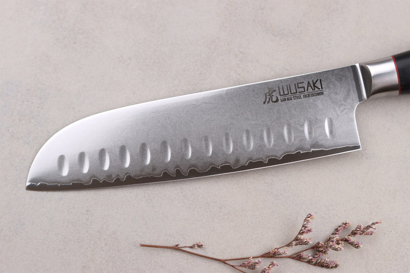 faca santoku 18cm Wusaki Fujiko Preto 10CR