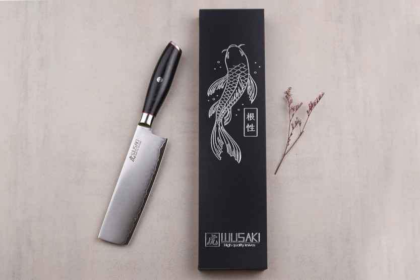 nakiri mes 17cm Wusaki Fujiko Zwart 10CR