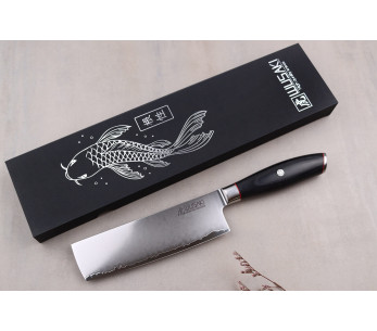 cuchillo nakiri 17cm Wusaki Fujiko Negro 10CR 2