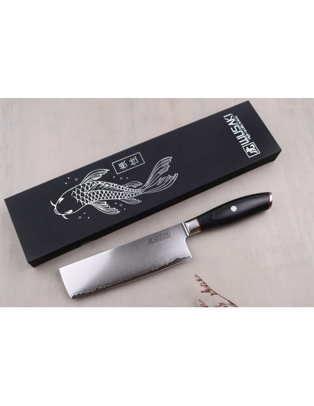coltello nakiri 17cm Wusaki Fujiko Nero 10CR