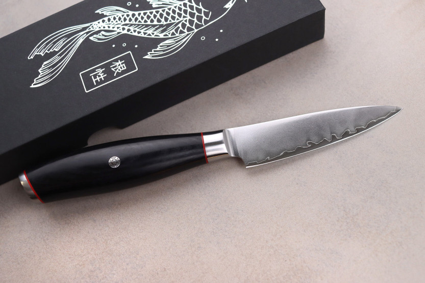 Wusaki Fujiko Black 10CR 9cm paring knife