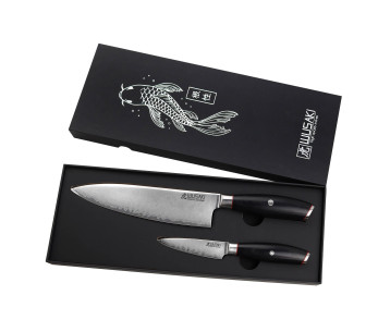 Set de 2 Cuchillos de Cocina Wusaki San Mai Negro Pakka Office