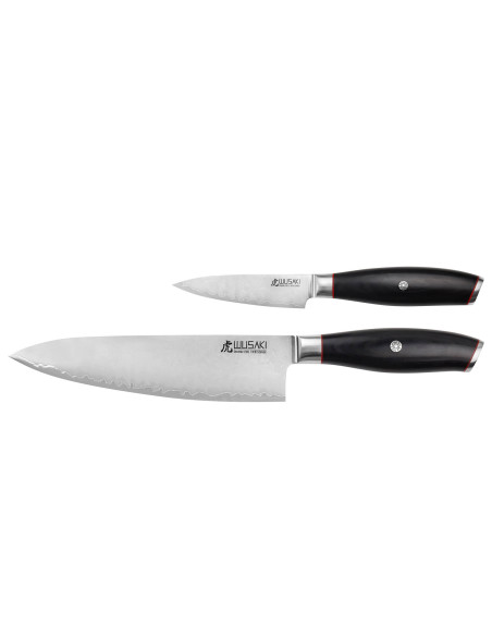 Set med 2 Wusaki Fujiko Black 10CR kockknivar + skalknivar