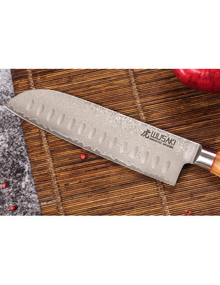 santokukniv 18cm Wusaki Fujiko 10CR damas