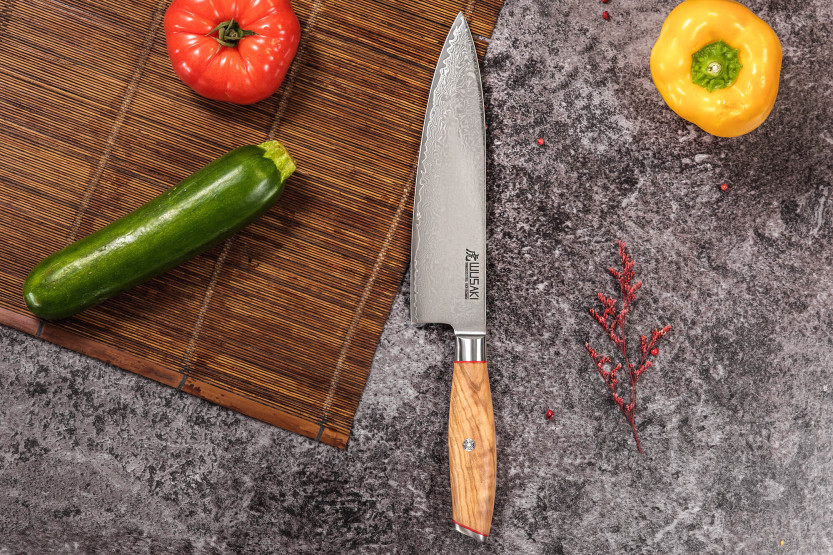 20 cm Wusaki Fujiko 10CR damaskus kokkekniv