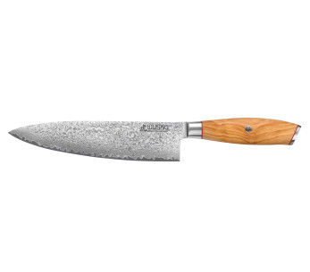 Faca de chef em damasco Wusaki Fujiko 10CR de 20 cm