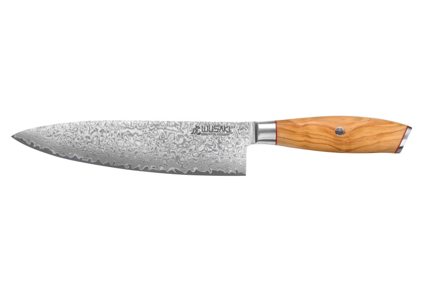 Cuchillo de cocinero damasco Wusaki Fujiko 10CR 20cm