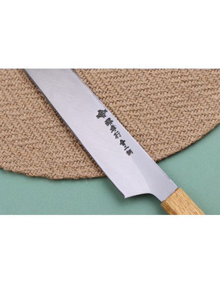 Cuchillo sakimaru takohiki japonais artesanal Sakai Takayuki Homura Guren 30cm