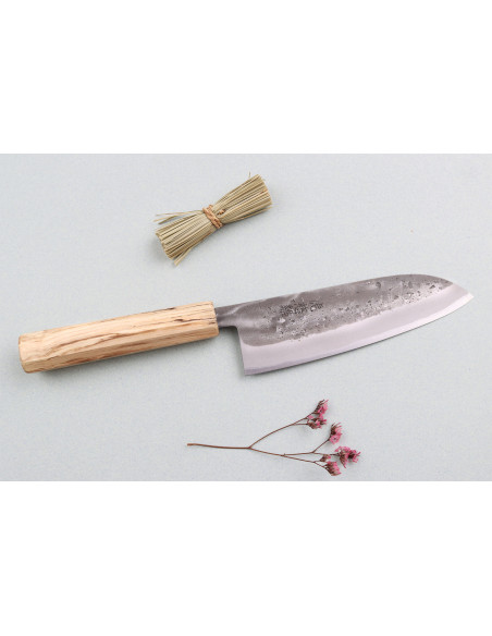 Wusaki Nakata Erable BS2 16,5cm esdoorn handgreep japans santoku mes handgemaakt santoku mes