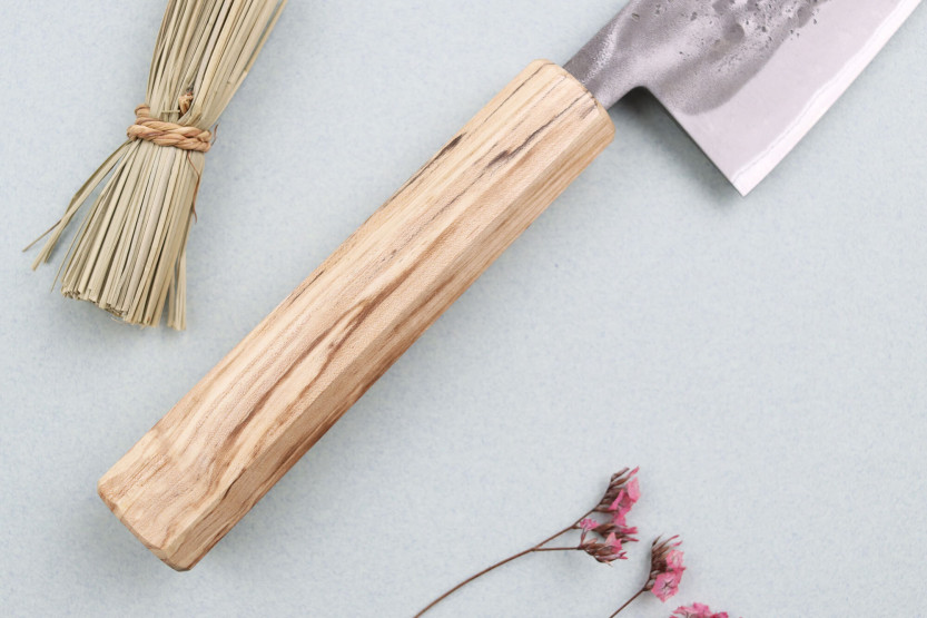 Wusaki Nakata Erable BS2 16,5cm esdoorn handgreep japans santoku mes handgemaakt santoku mes
