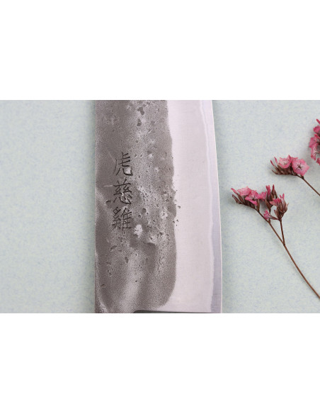 Wusaki Nakata Erable BS2 16,5 cm coltello santoku giapponese fatto a mano con manico in acero