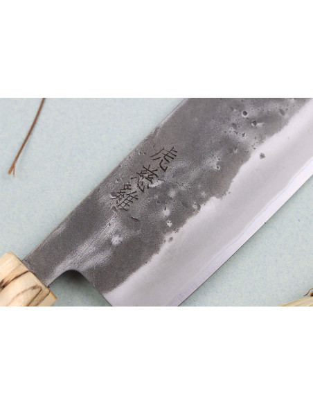 faca nakiri japonesa Wusaki Nakata Erable BS2 16,5cm feita à mão com cabo de ácer