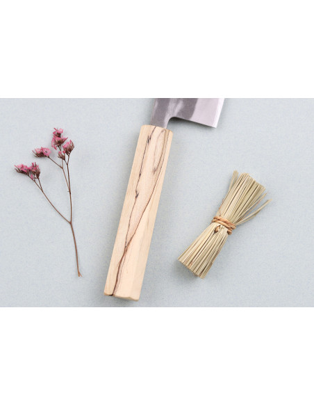 faca nakiri japonesa Wusaki Nakata Erable BS2 16,5cm feita à mão com cabo de ácer