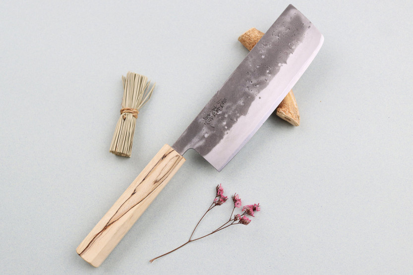 Wusaki Nakata Erable BS2 16,5cm esdoorn handgreep japans handgemaakt nakiri mes