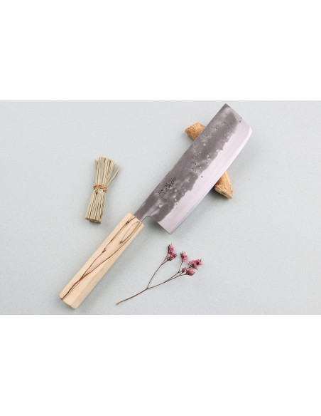 Wusaki Nakata Erable BS2 16,5cm esdoorn handgreep japans handgemaakt nakiri mes