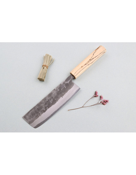 Wusaki Nakata Erable BS2 16,5cm esdoorn handgreep japans handgemaakt nakiri mes