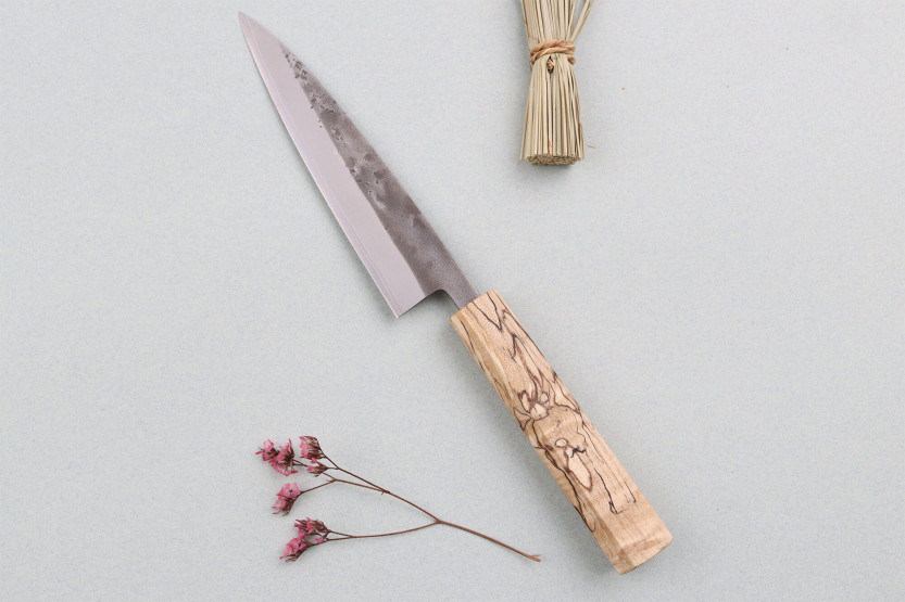 Wusaki Nakata Erable BS2 13,5cm handgemaakt Japans universeel mes met esdoorn handvat