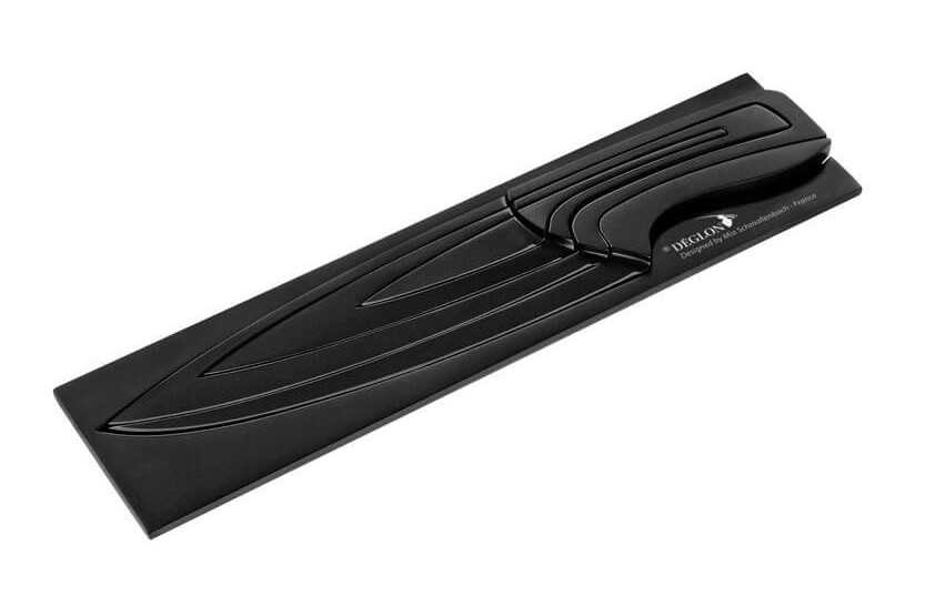 4 Meeting Deglon gigogne knives black non-stick coating