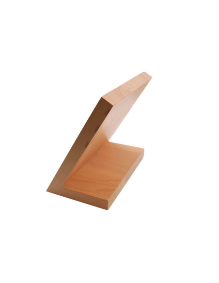 Fukito solid beech magnetic block for 4 kitchen knives