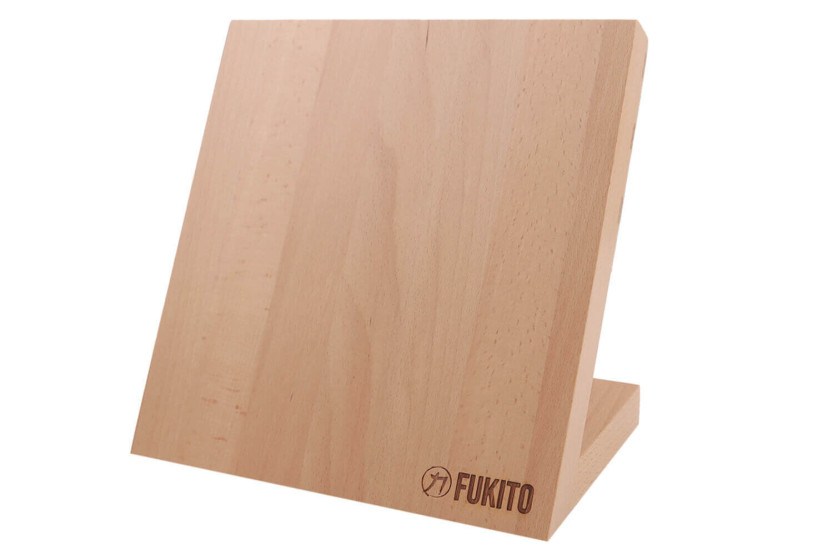 Blocco magnetico in faggio massiccio Fukito per 4 coltelli da cucina