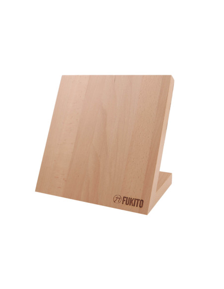 Fukito solid beech magnetic block for 4 kitchen knives