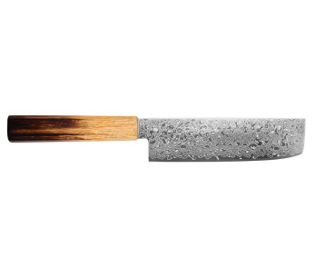 Yoshihiro ZAD käsintehty japanilainen nakiri veitsi 16cm damascenoitu terä
