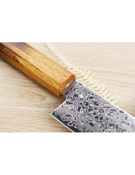 Yoshihiro ZAD handgemaakt Japans nakiri mes 16cm gedamaskeerd lemmet