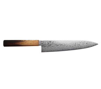 Handwerkliches japanisches Kochmesser Yoshihiro Zad Damastklinge 21cm