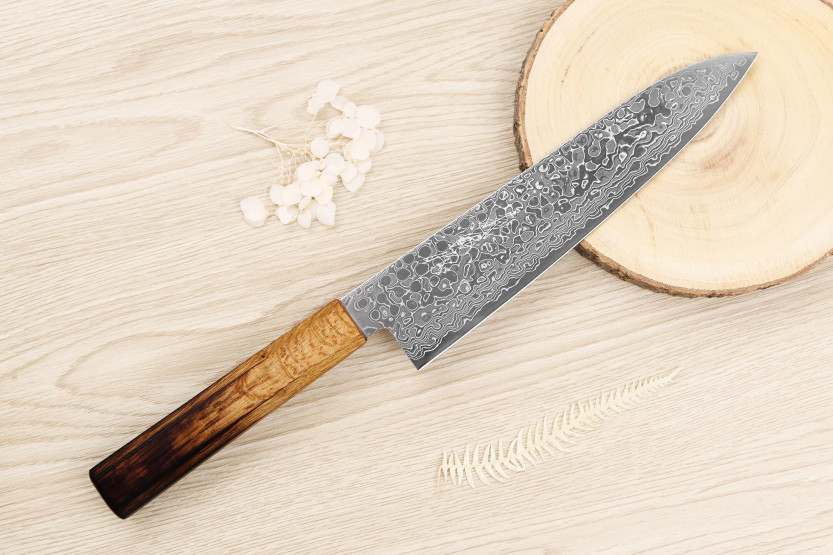 Yoshihiro Zad håndlavet japansk kokkekniv 21 cm damaskblad